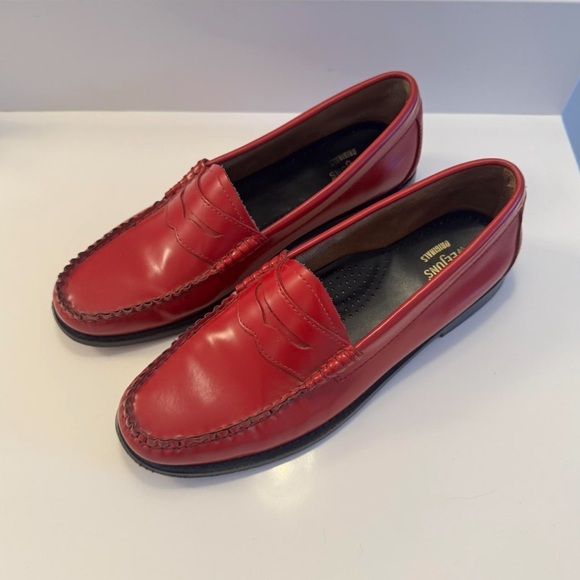 Red Leather Loafers - Picture 3 of 6